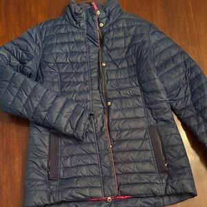 Vineyard Vines Navy and Pink Quilted Jacket